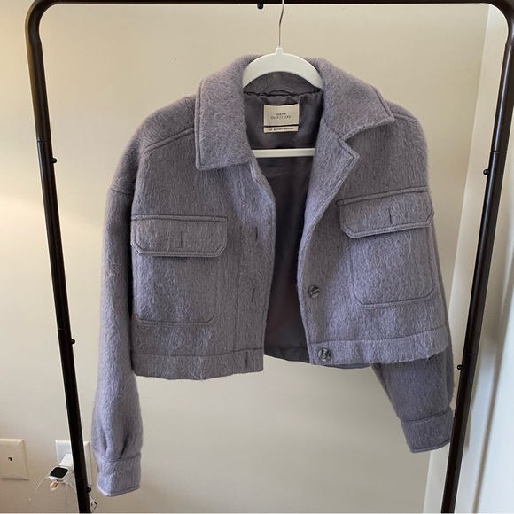 Urban Outfitters Cropped Gray Jacket in S - Picture 2 of 4